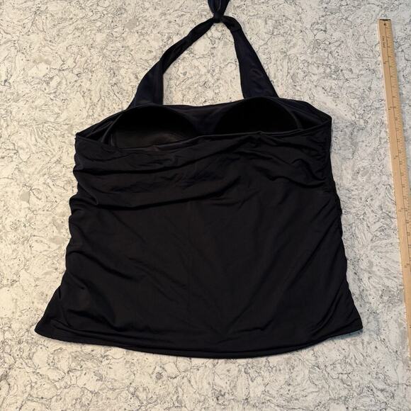 Lands End Swimsuit Womens Plus Size 26W Black Tankini 2 Piece RETRO PINUP - Picture 3 of 15